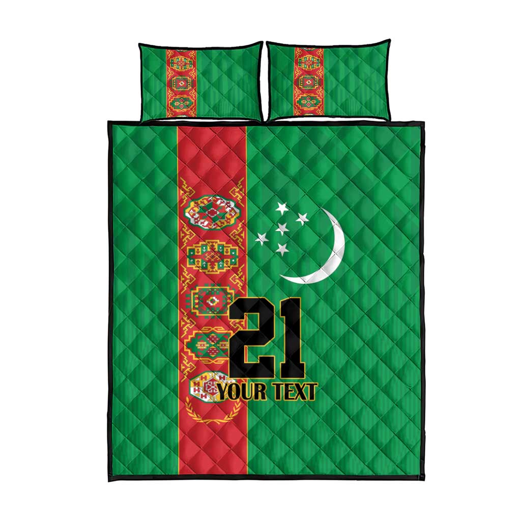 Turkmenistan Black Francolin Custom Quilt Bed Set Turkmenistan Turkmenistanyn Baydagy