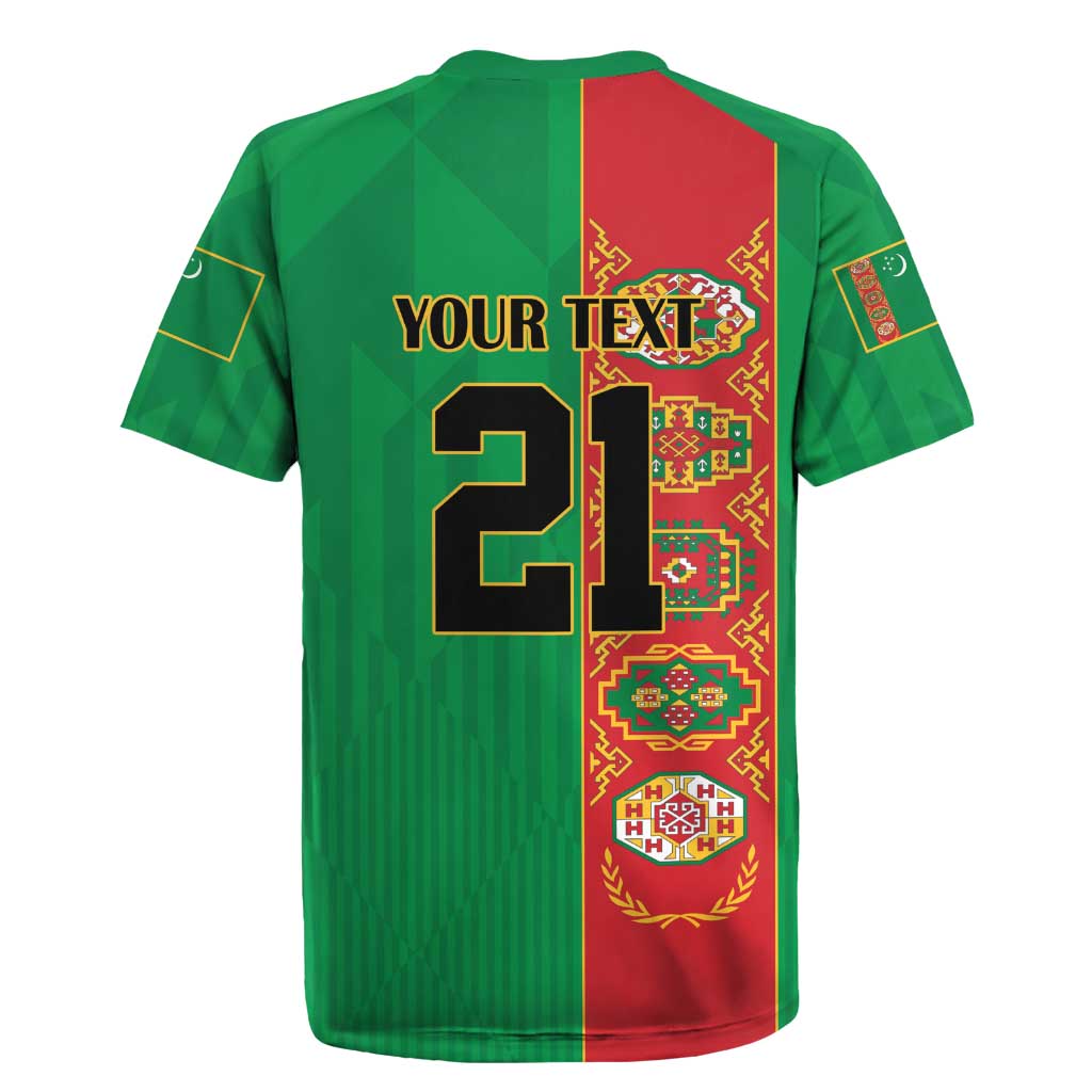 Turkmenistan Black Francolin Custom Rugby Jersey Turkmenistan Turkmenistanyn Baydagy