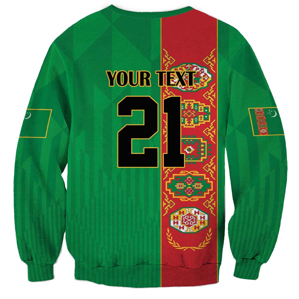 Turkmenistan Black Francolin Custom Sweatshirt Turkmenistan Turkmenistanyn Baydagy