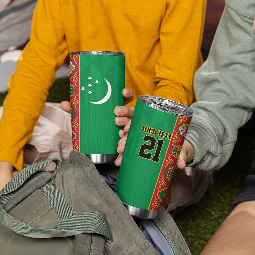 Turkmenistan Black Francolin Custom Tumbler Cup Turkmenistan Turkmenistanyn Baydagy