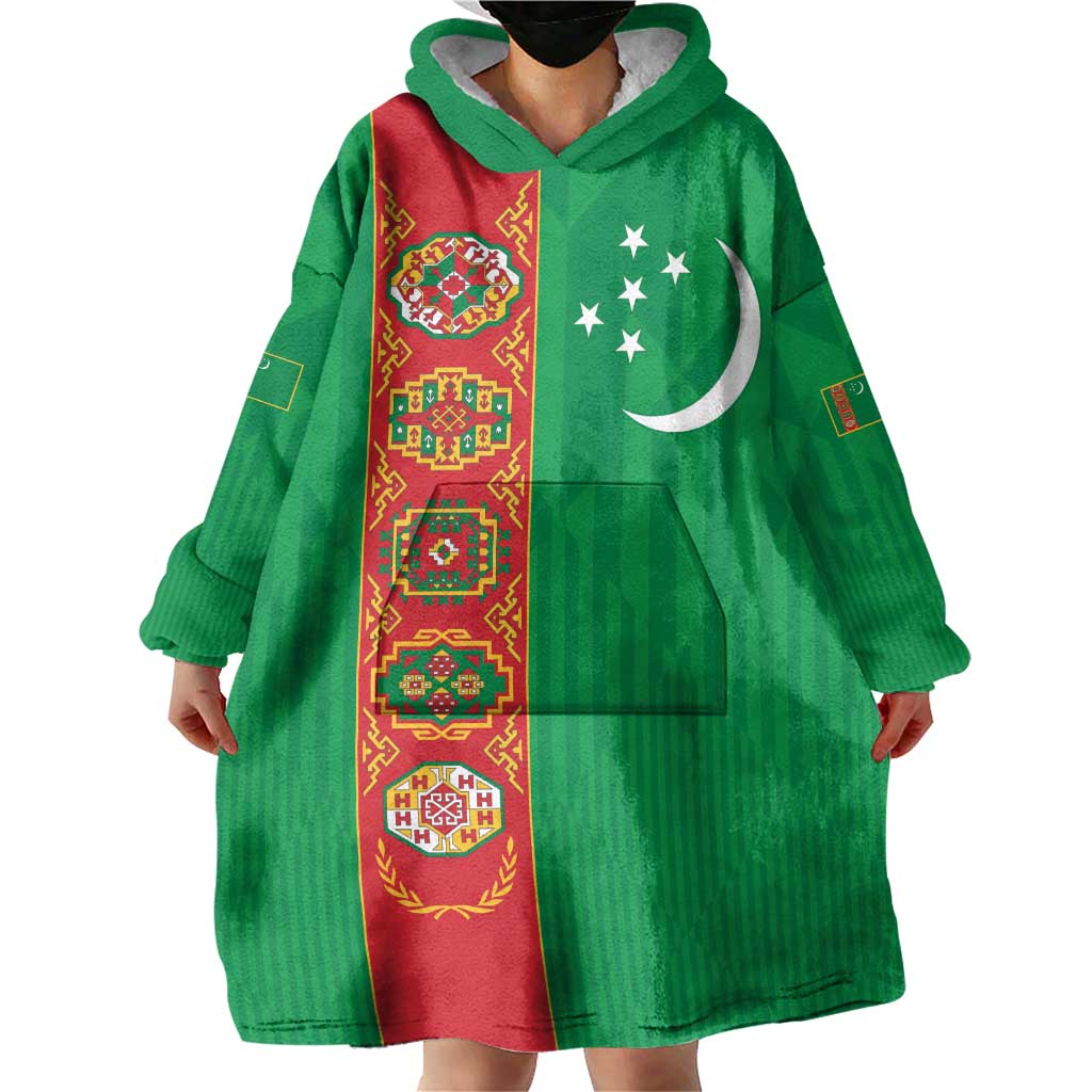 Turkmenistan Black Francolin Custom Wearable Blanket Hoodie Turkmenistan Turkmenistanyn Baydagy