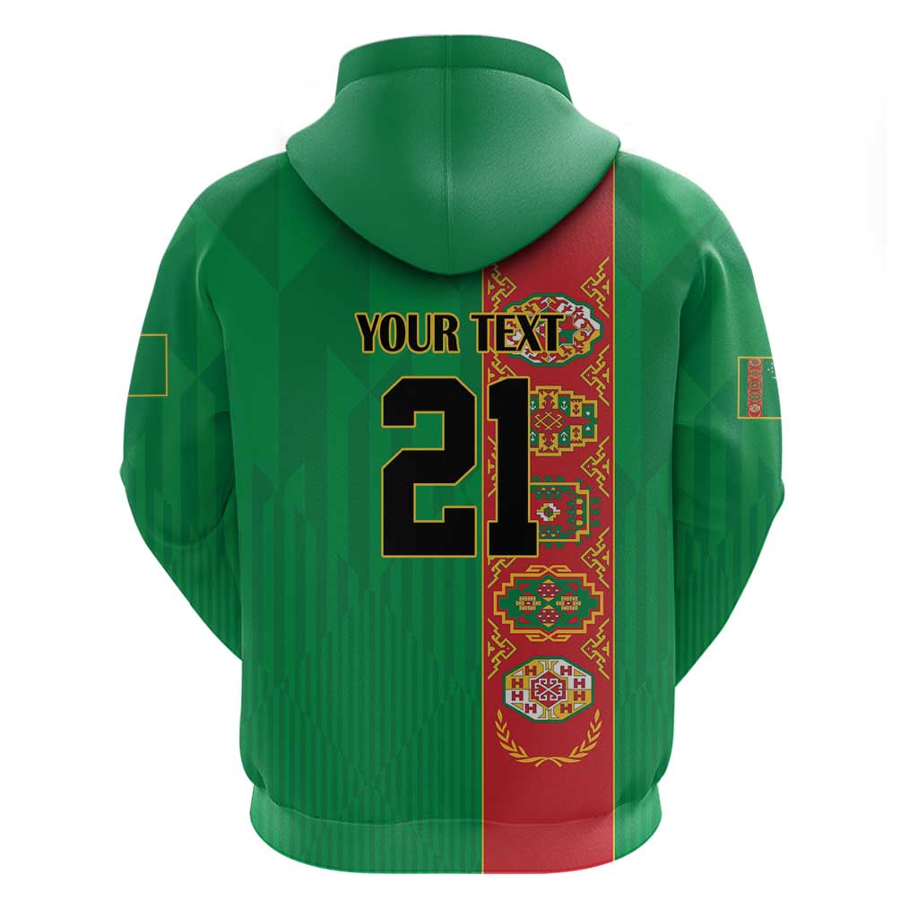 Turkmenistan Black Francolin Custom Zip Hoodie Turkmenistan Turkmenistanyn Baydagy