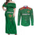 Turkmenistan Football Custom Couples Matching Off Shoulder Maxi Dress and Long Sleeve Button Shirt We Are The Champions