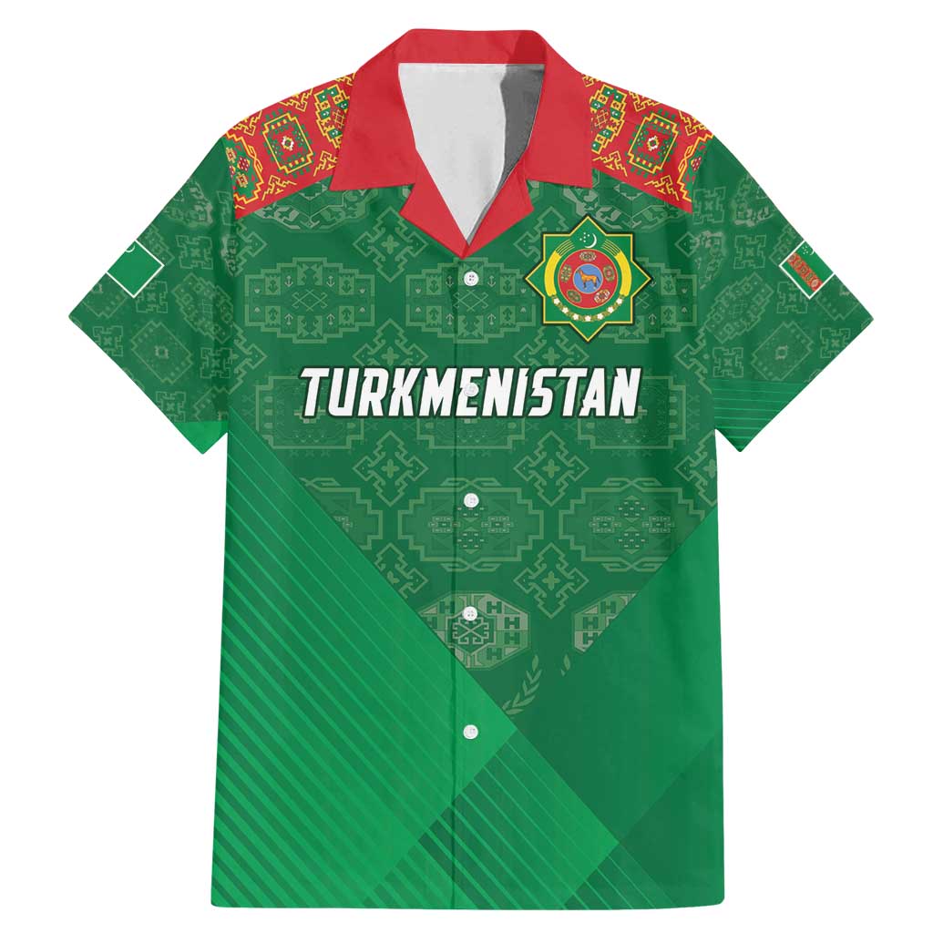 Turkmenistan Football Custom Family Matching Mermaid Dress and Hawaiian Shirt We Are The Champions