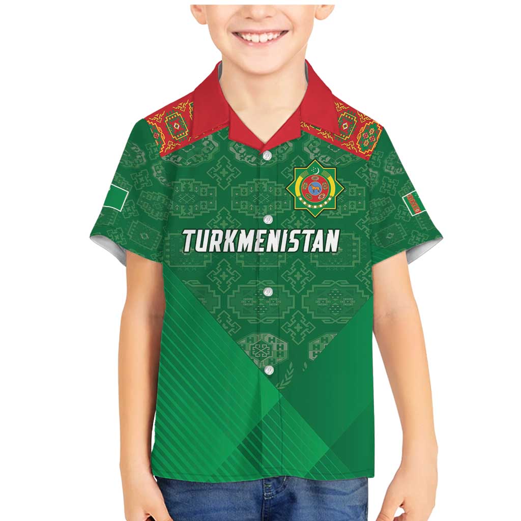 Turkmenistan Football Custom Family Matching Mermaid Dress and Hawaiian Shirt We Are The Champions
