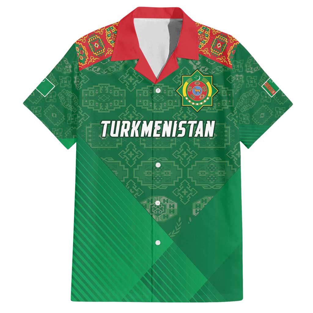 Turkmenistan Football Custom Family Matching Off Shoulder Maxi Dress and Hawaiian Shirt We Are The Champions