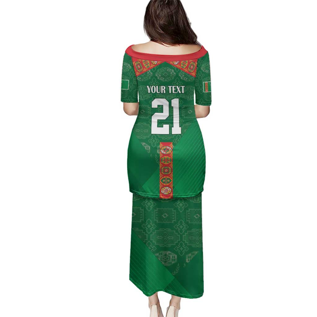 Turkmenistan Football Custom Family Matching Puletasi and Hawaiian Shirt We Are The Champions