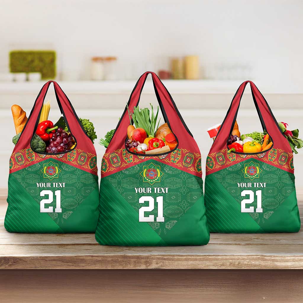 Turkmenistan Football Custom Grocery Bag We Are The Champions