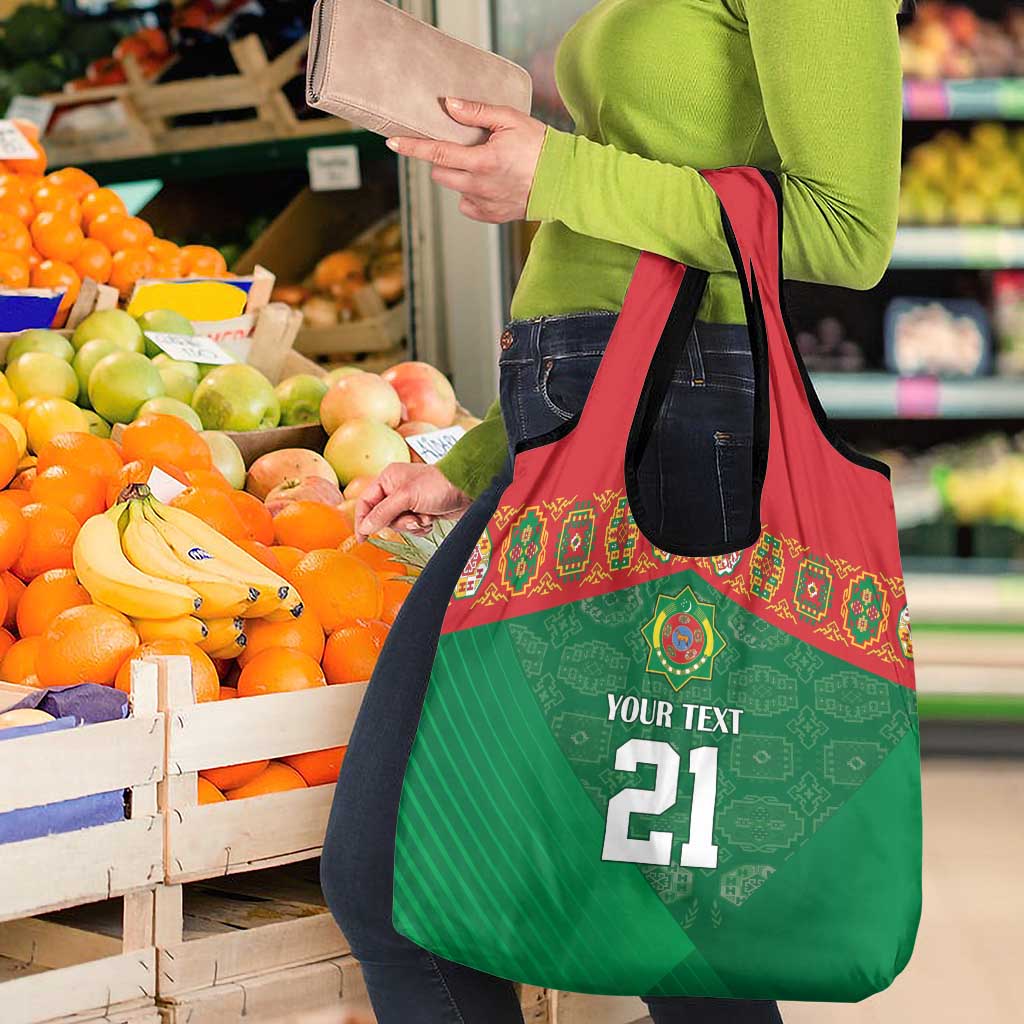 Turkmenistan Football Custom Grocery Bag We Are The Champions