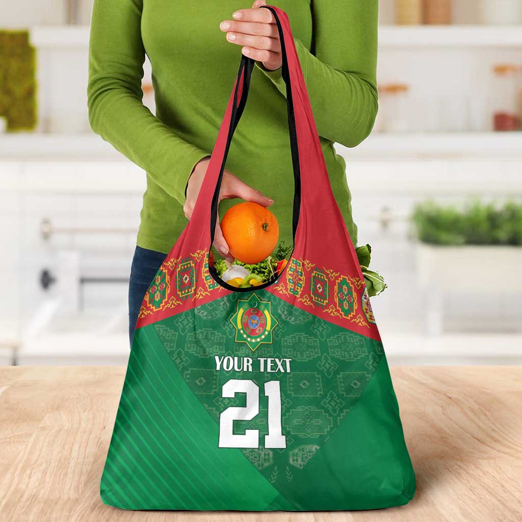 Turkmenistan Football Custom Grocery Bag We Are The Champions