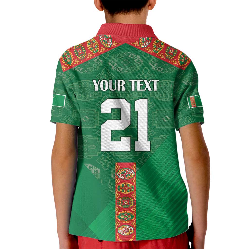 Turkmenistan Football Custom Kid Polo Shirt We Are The Champions