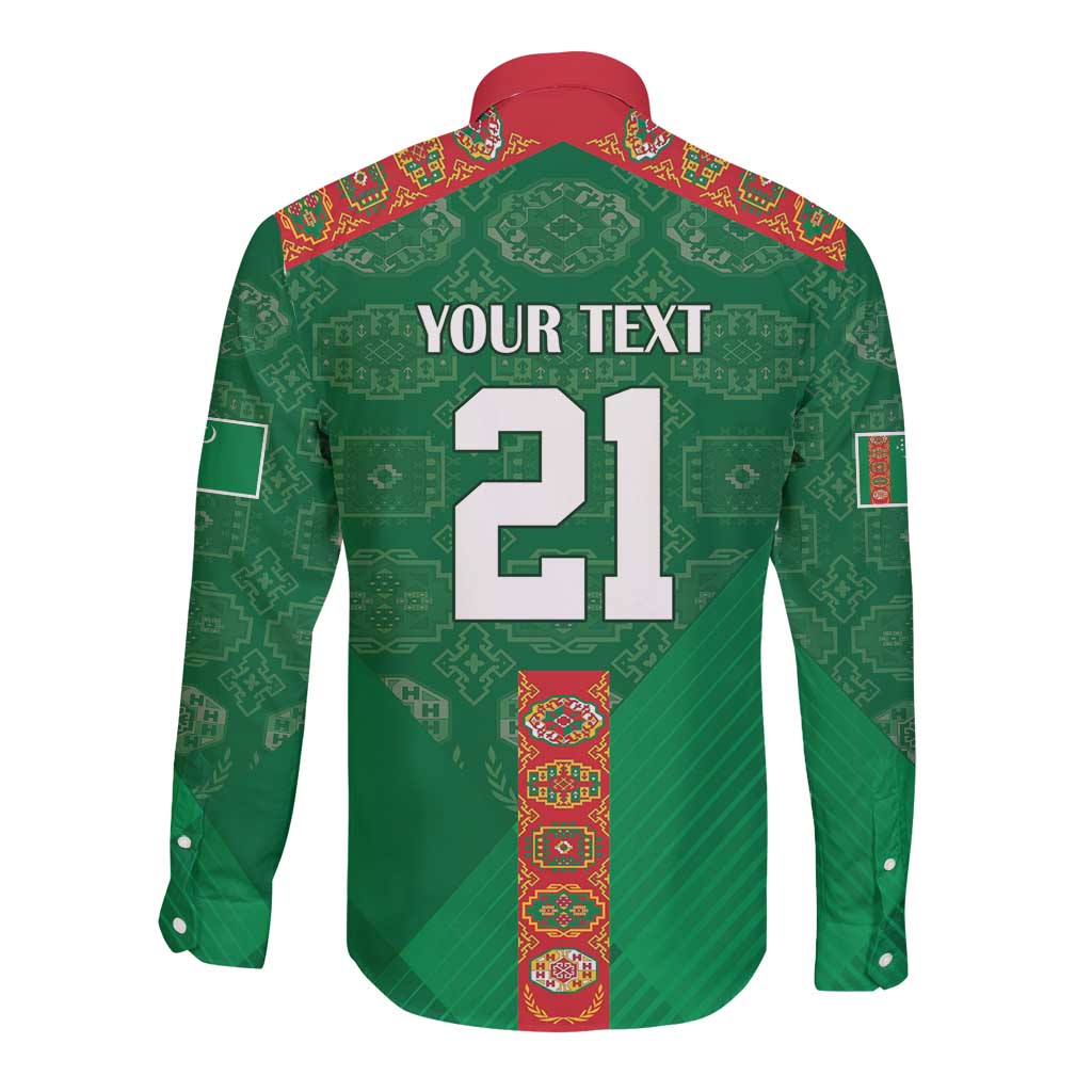 Turkmenistan Football Custom Long Sleeve Button Shirt We Are The Champions