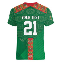 Turkmenistan Football Custom Women V-Neck T-Shirt We Are The Champions