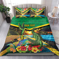 Jamica Hummingbird and Crocodiles Personalized Bedding Set