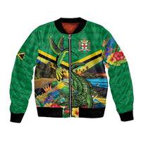Jamica Hummingbird and Crocodiles Personalized Bomber Jacket