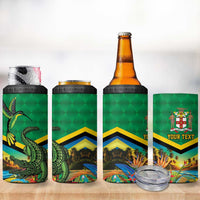 Jamica Hummingbird and Crocodiles Personalized 4 in 1 Can Cooler Tumbler