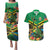Jamica Hummingbird and Crocodiles Personalized Couples Matching Puletasi and Hawaiian Shirt