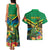 Jamica Hummingbird and Crocodiles Personalized Couples Matching Tank Maxi Dress and Hawaiian Shirt