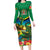 Jamica Hummingbird and Crocodiles Personalized Family Matching Long Sleeve Bodycon Dress and Hawaiian Shirt