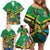 Jamica Hummingbird and Crocodiles Personalized Family Matching Off Shoulder Short Dress and Hawaiian Shirt