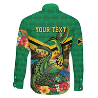 Jamica Hummingbird and Crocodiles Personalized Family Matching Tank Maxi Dress and Hawaiian Shirt