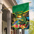 Jamica Hummingbird and Crocodiles Personalized Garden Flag