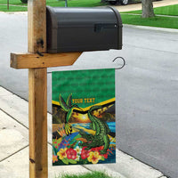 Jamica Hummingbird and Crocodiles Personalized Garden Flag