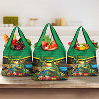 Jamica Hummingbird and Crocodiles Personalized Grocery Bag