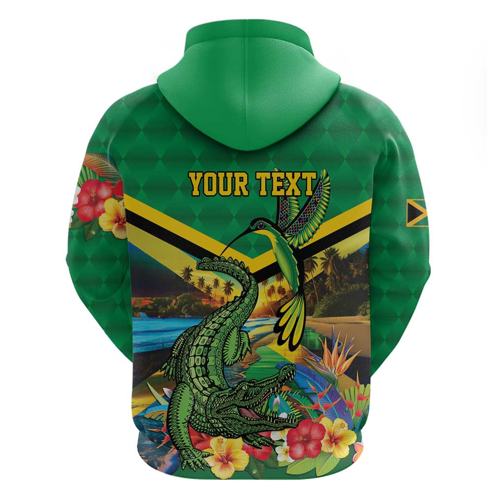 Jamica Hummingbird and Crocodiles Personalized Hoodie