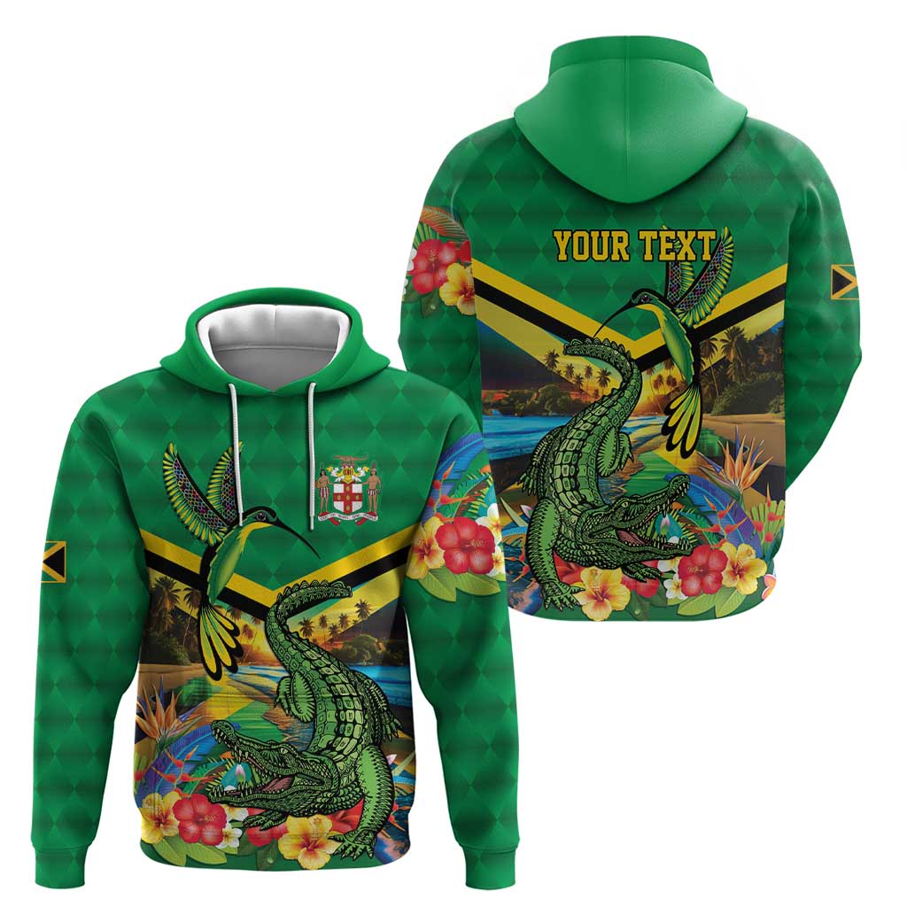 Jamica Hummingbird and Crocodiles Personalized Hoodie