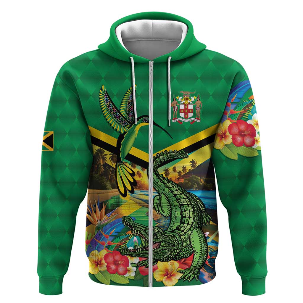 Jamica Hummingbird and Crocodiles Personalized Hoodie