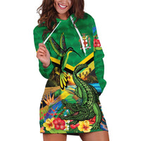 Jamica Hummingbird and Crocodiles Personalized Hoodie Dress