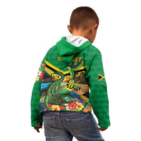 Jamica Hummingbird and Crocodiles Personalized Kid Hoodie