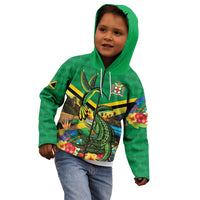 Jamica Hummingbird and Crocodiles Personalized Kid Hoodie