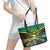 Jamica Hummingbird and Crocodiles Personalized Leather Tote Bag