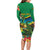 Jamica Hummingbird and Crocodiles Personalized Long Sleeve Bodycon Dress