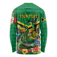Jamica Hummingbird and Crocodiles Personalized Long Sleeve Shirt