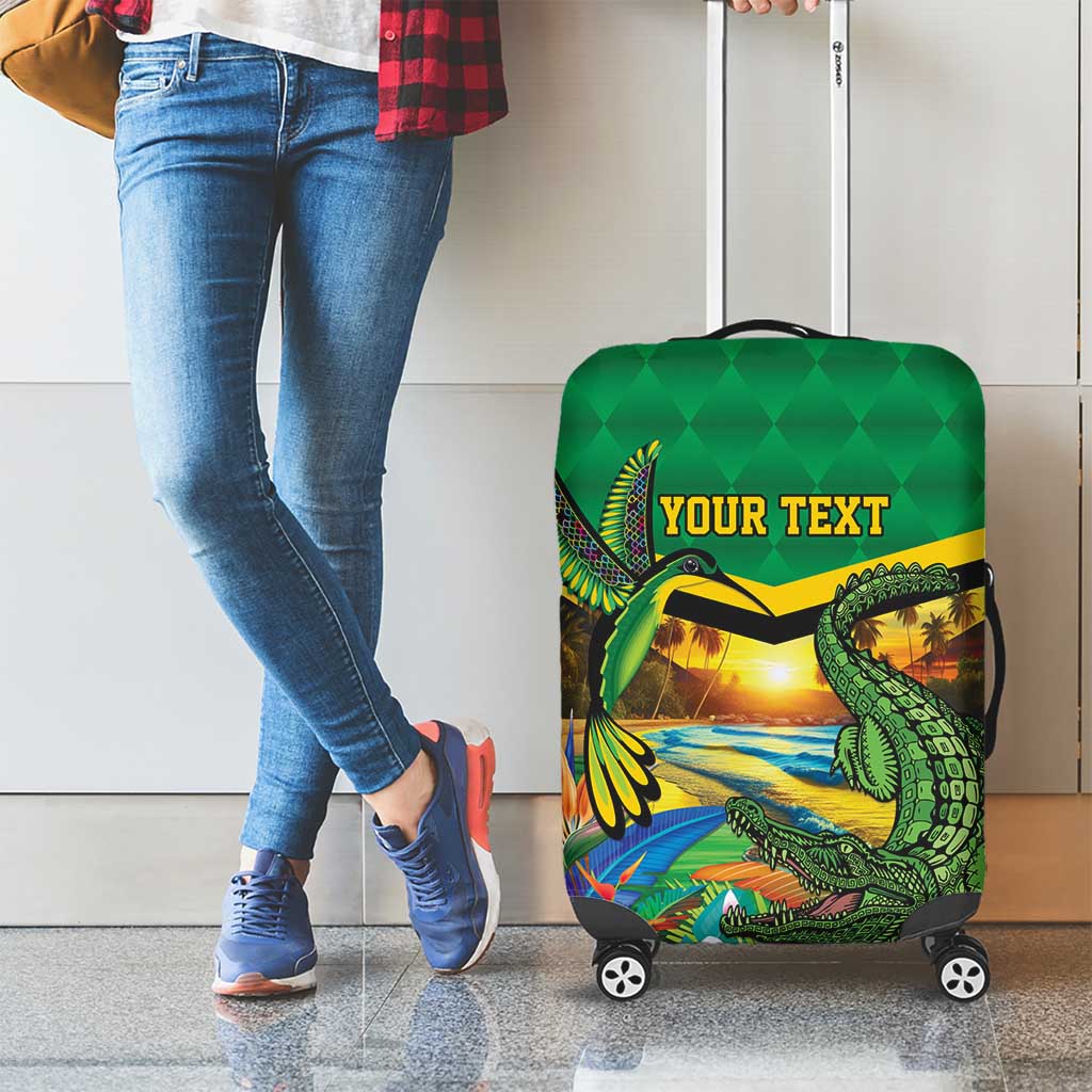 Jamica Hummingbird and Crocodiles Personalized Luggage Cover
