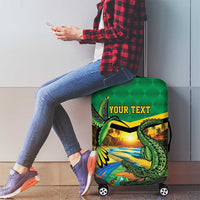 Jamica Hummingbird and Crocodiles Personalized Luggage Cover
