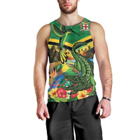 Jamica Hummingbird and Crocodiles Personalized Men Tank Top