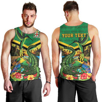 Jamica Hummingbird and Crocodiles Personalized Men Tank Top