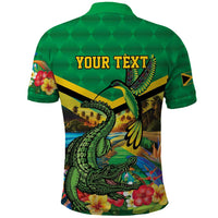 Jamica Hummingbird and Crocodiles Personalized Polo Shirt