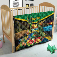 Jamica Hummingbird and Crocodiles Personalized Quilt