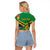Jamica Hummingbird and Crocodiles Personalized Raglan Cropped T Shirt