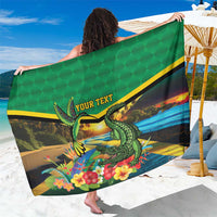 Jamica Hummingbird and Crocodiles Personalized Sarong