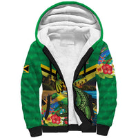 Jamica Hummingbird and Crocodiles Personalized Sherpa Hoodie
