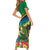 Jamica Hummingbird and Crocodiles Personalized Short Sleeve Bodycon Dress