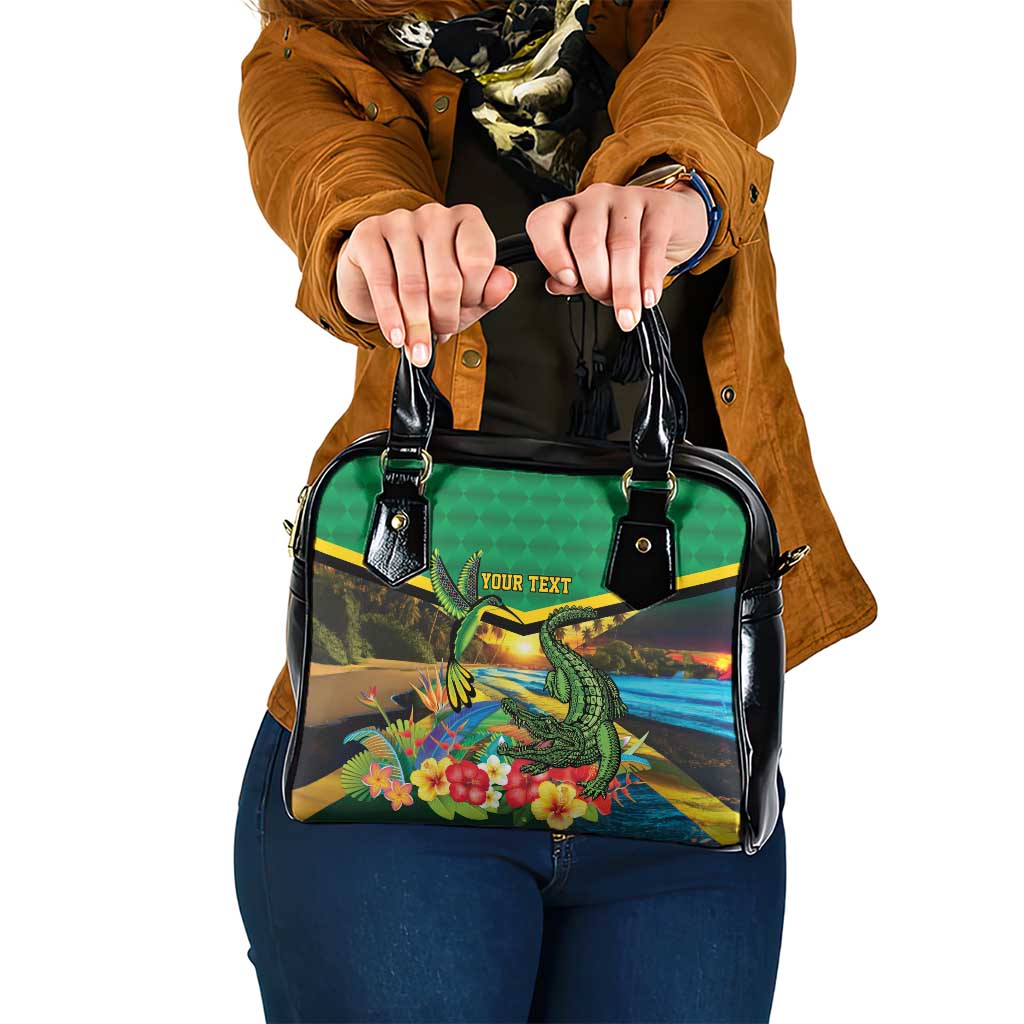 Jamica Hummingbird and Crocodiles Personalized Shoulder Handbag