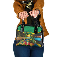 Jamica Hummingbird and Crocodiles Personalized Shoulder Handbag