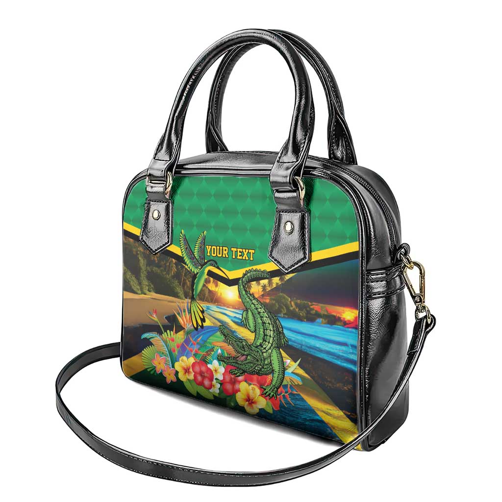 Jamica Hummingbird and Crocodiles Personalized Shoulder Handbag
